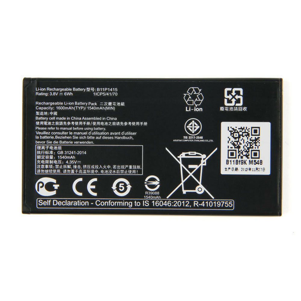Batería para X555-X555LA-X555LD-X555LN-2ICP4/63/asus-B11P1415